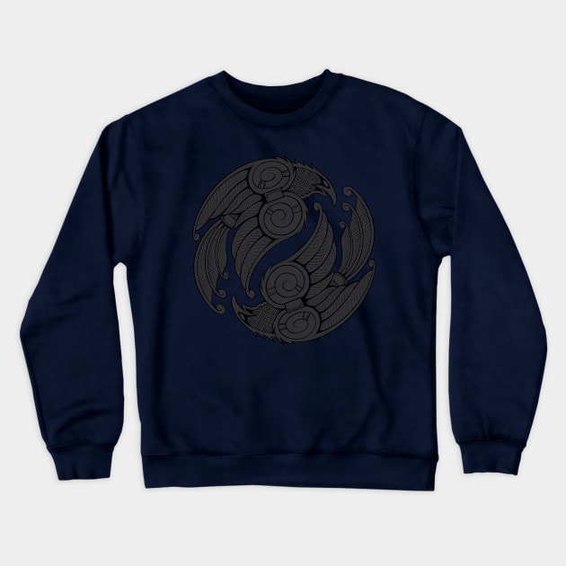 Huginn and Muninn (Dark) Crewneck Sweatshirt by ArcticWanderer